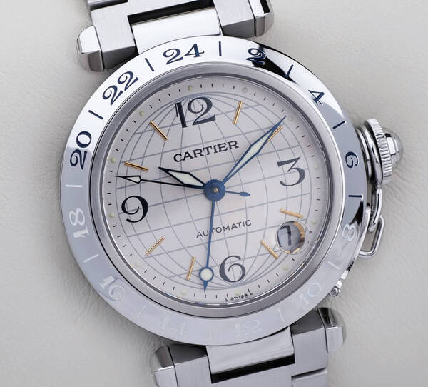 美品 カルティエ パシャC メリディアン GMT オートマティック Cartier
