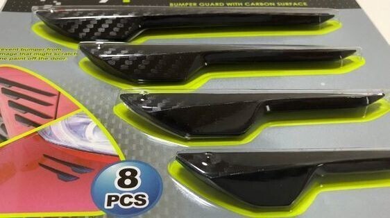 バンパーガード8個入り 汎用プロテクター カーボン調 カナード モール トヨタ ホンダ 日産 エアロ サイドスポイラー カー用品 旧車 改造