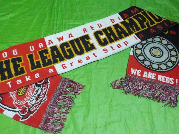 USED【即決 送料無料】浦和レッズ 2006 Jリーグ 優勝記念 ニットマフラー THE LEAGUE CHAMPIONS 06 サッカー シャーレ 100-4