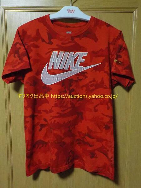 USED【即決 送料無料】NIKE正規品 浦和レッズ 2014 URAWA CAMO Tシャツ XL Jリーグ サッカー 移動着 応援 ユニフォーム 643-5