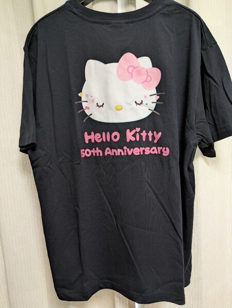 ハローキティ 3L 半袖 半袖Tシャツ Tシャツ 50th Anniversary アニバーサリー 黒 バックプリント サンリオ