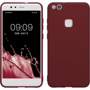 kwmobile スマホケース Huawei P10 止め ソフト TPU シリコン - ボルドーバイオレット 257
