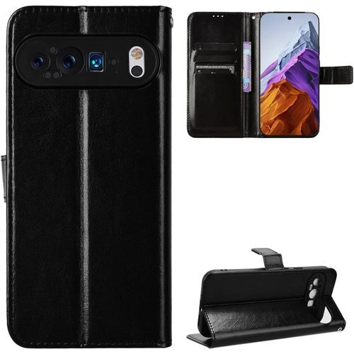 For Google Pixel 9 Pro ケース gle Pixel 9 Pro 手帳型 ケース ブラック 466