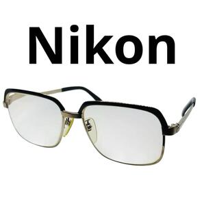 80S ヴィンテージ Nikon ニコン 眼鏡 メガネ FB487 デッドストック アンティーク ヴィンテージ 度入りレンズ ゴールド