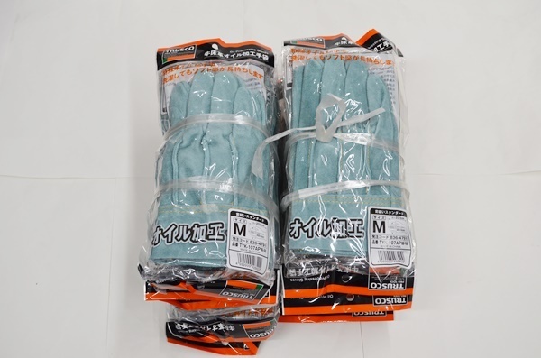 未使用 トラスコ TRUSCO オイル加工革手袋 Mサイズ 1双 TYK-107APW-M 19個セット