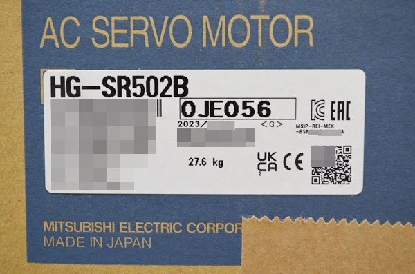 未使用品 三菱電機 HG-SR502B サーボモーター 2023年製