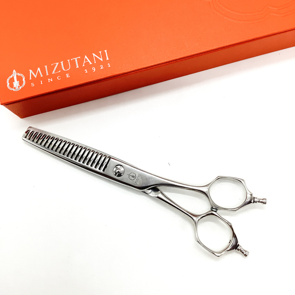 美品【ミズタニシザーズ ミズタニシザーMIZUTANI SCISSORS】ACRO YURAGI4 シザー セニング 美容ハサミ 約15~20% 6インチ 中古 sc2127