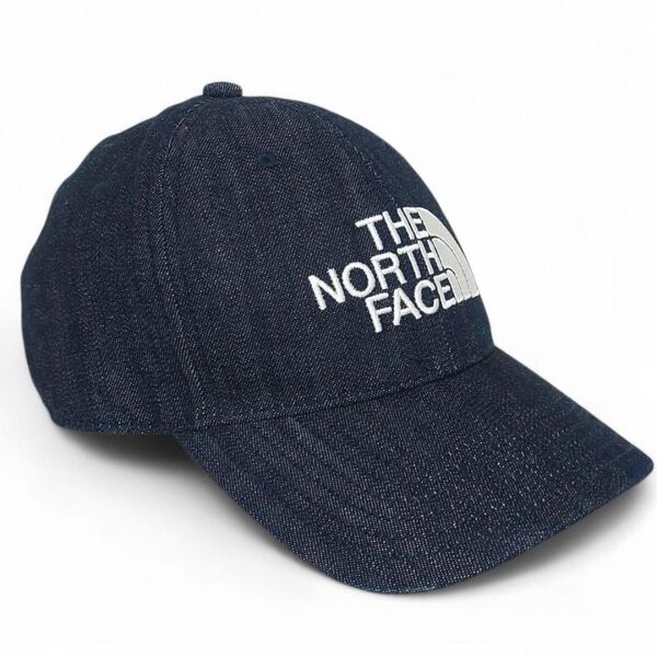美品 THE NORTH FACE ノースフェイス キャップ TNFロゴキャップ 帽子 ノース FREE デニム インディゴ