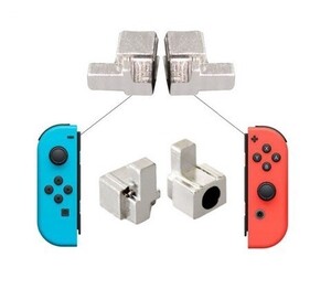 Switch スイッチ Joy-Con ジョイコン 交換部品 バックルロック 2個セット 修理パーツ アルミ製 レール構造で耐久性の問題を解決! G090