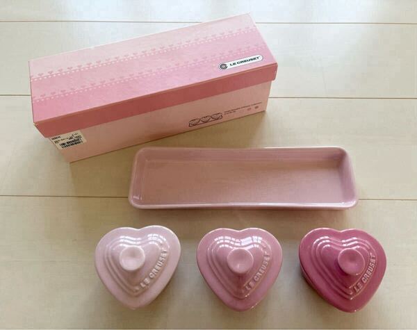 未使用 LE CREUSET ル・クルーゼ Ramequin d'Amour ラムカン・ダムール ハート ピンク