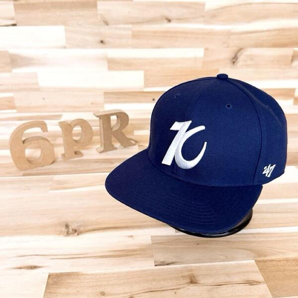 レア【フォーティーセブン×横浜ベイスターズ】限定コラボ Kロゴ キャップ 紺×白【HFby6PR】メンズ・帽子・春夏・秋冬【4ZF1】
