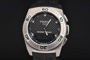 ティソ T002.520.17.201.01 レーシング T-タッチ メンズ SS/ラバー クォーツ T002520A カーボン文字盤