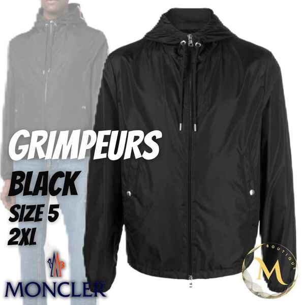 ☆新品未使用タグ付き☆ MONCLER Grimpeurs ウィンドブレーカー ナイロンジャケット TG5 ブラック色 黒色 2XL