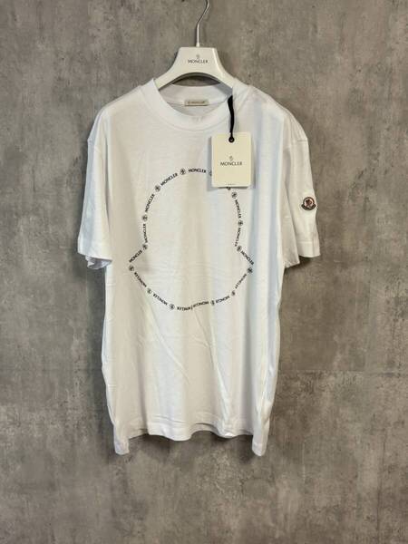 ☆新品未使用タグ付き☆ MONCLER sequency logo style MAGLIA T-SHIRT Tシャツ 白色 ホワイト色 Mサイズ