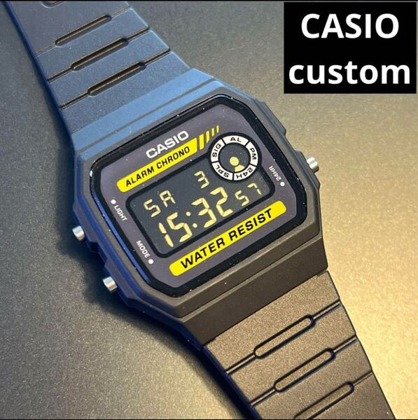 【新品】カシオ チープカシオ クロノグラフ デジタル 腕時計 液晶反転 黒