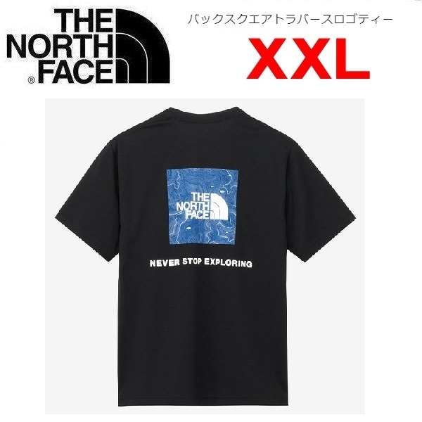 THE NORTH FACE ザノースフェイス バックスクエアトラバースロゴTシャツ ブラック XXL NT32543 メンズ Tシャツ アウトドア キャンプ
