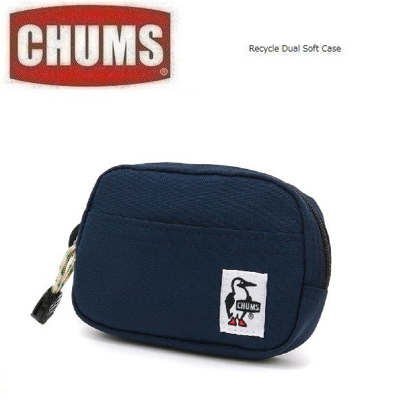 CHUMS チャムス リサイクルデュアルソフトケース ネイビー CH60-3567 ポーチ 小物入れ アウトドア キャンプ