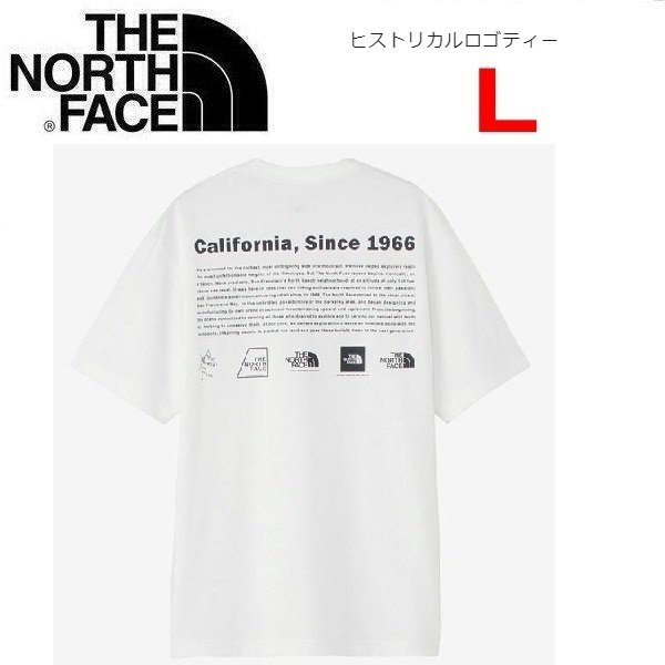 THE NORTH FACE ザノースフェイス ヒストリカルロゴTシャツ ホワイト L NT32407 メンズ Tシャツ アウトドア キャンプ