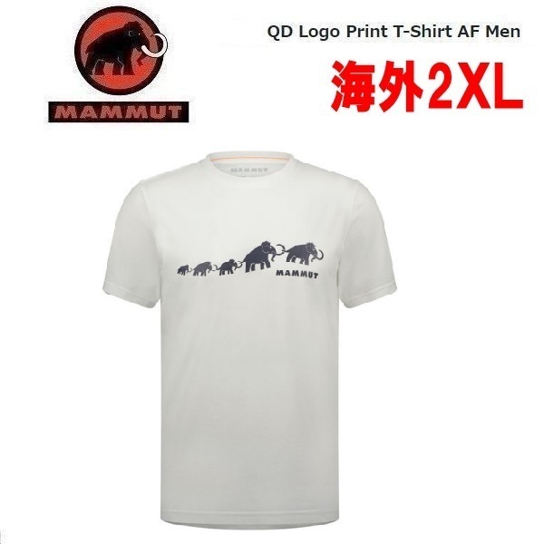 MAMMUT マムート ロゴプリントTシャツ アジアンフィット ホワイトPRT3 海外2XL 1017-02012 メンズ アウトドア Tシャツ