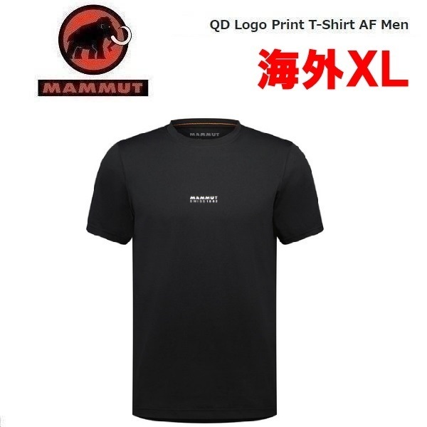 MAMMUT マムート ロゴプリントTシャツ アジアンフィット ブラックPRT1 海外XL 1017-02012 メンズ アウトドア Tシャツ