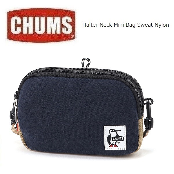 CHUMS チャムス ホルターネックミニバッグ スウェットナイロン ネイビー CH60-3878 ポーチ アウトドア キャンプ