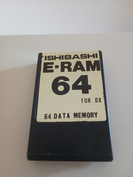 【レア・初代DX7用】ISHIBASHI 64音色 E・RAM YAMAHA DX7 RAM データ メモリーカートリッジ CARTRIDGE ヤマハ