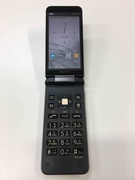 美品 GRATINA au KYF39 4G 京セラ ケータイ ガラケー ガラホ カメラ有 携帯電話 I0158