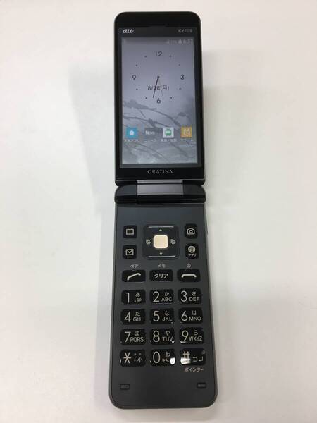 美品 GRATINA au KYF39 4G 京セラ ケータイ ガラケー ガラホ カメラ有 携帯電話 I0133