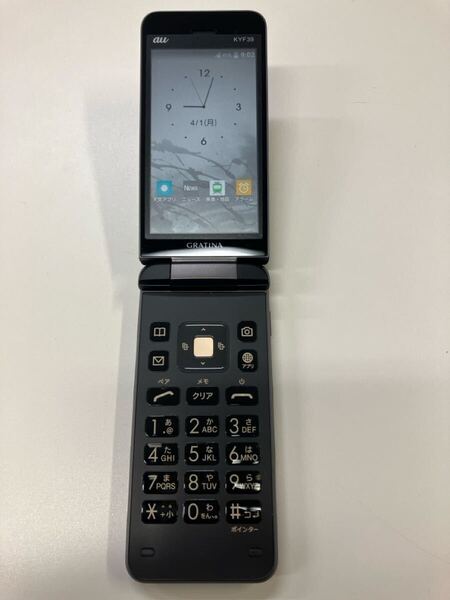 美品 GRATINA au KYF39 4G 京セラ ケータイ ガラケー ガラホ カメラ有 携帯電話 I0118