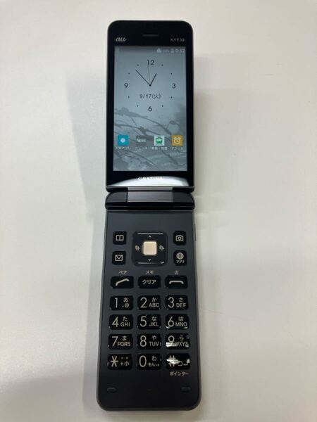 美品 GRATINA au KYF39 4G 京セラ ケータイ ガラケー ガラホ カメラ有 携帯電話 I1202