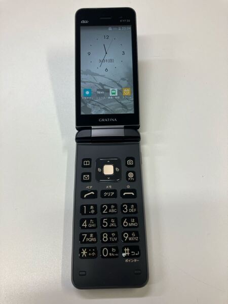 美品 GRATINA au KYF39 4G 京セラ ケータイ ガラケー ガラホ カメラ有 携帯電話 I0109
