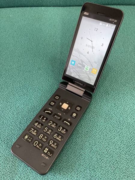 良品 GRATINA au KYF39 4G 京セラ ケータイ ガラケー ガラホ カメラ有 携帯電話 I0111