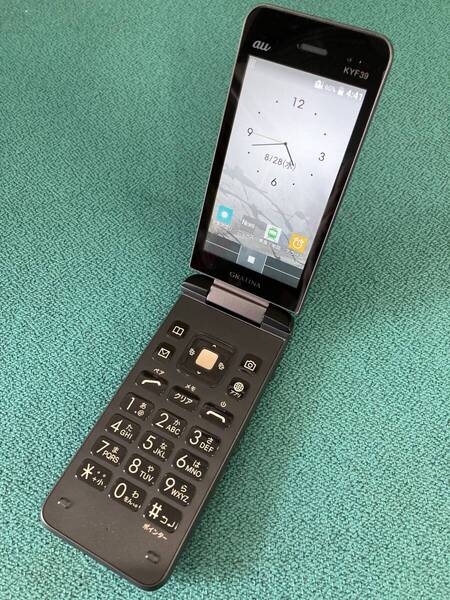 良品 GRATINA au KYF39 4G 京セラ ケータイ ガラケー ガラホ カメラ無し 携帯電話 a004