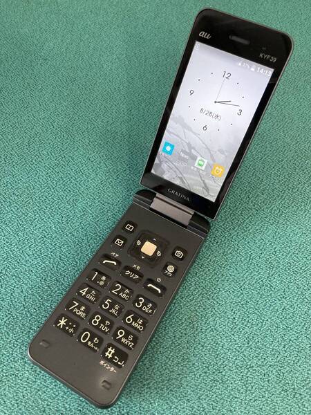 美品 GRATINA au KYF39 4G 京セラ ケータイ ガラケー ガラホ カメラ無し 携帯電話 a001