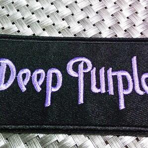 《黒紫DP長方形》新品『Deep Purple 』ディープ・パープル イングランド ハードロック・バンド 刺繍ワッペン◎アニメ 音楽 ミュージック