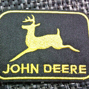 《黒黄鹿JD》新品◆John Deere ジョン・ディア 刺繍ワッペン(パッチ)◆アメリカ ■農業 トラクター 庭仕事 DIY■洋服・衣類・衣服DIY