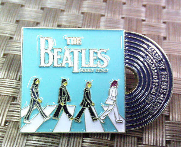 《空LPレコードUK横断歩道》新品■『 ビートルズ/The Beatles』『アビイ・ロード』Abbey Road■金属ピンバッジ バッチ■ロックバンド.Music