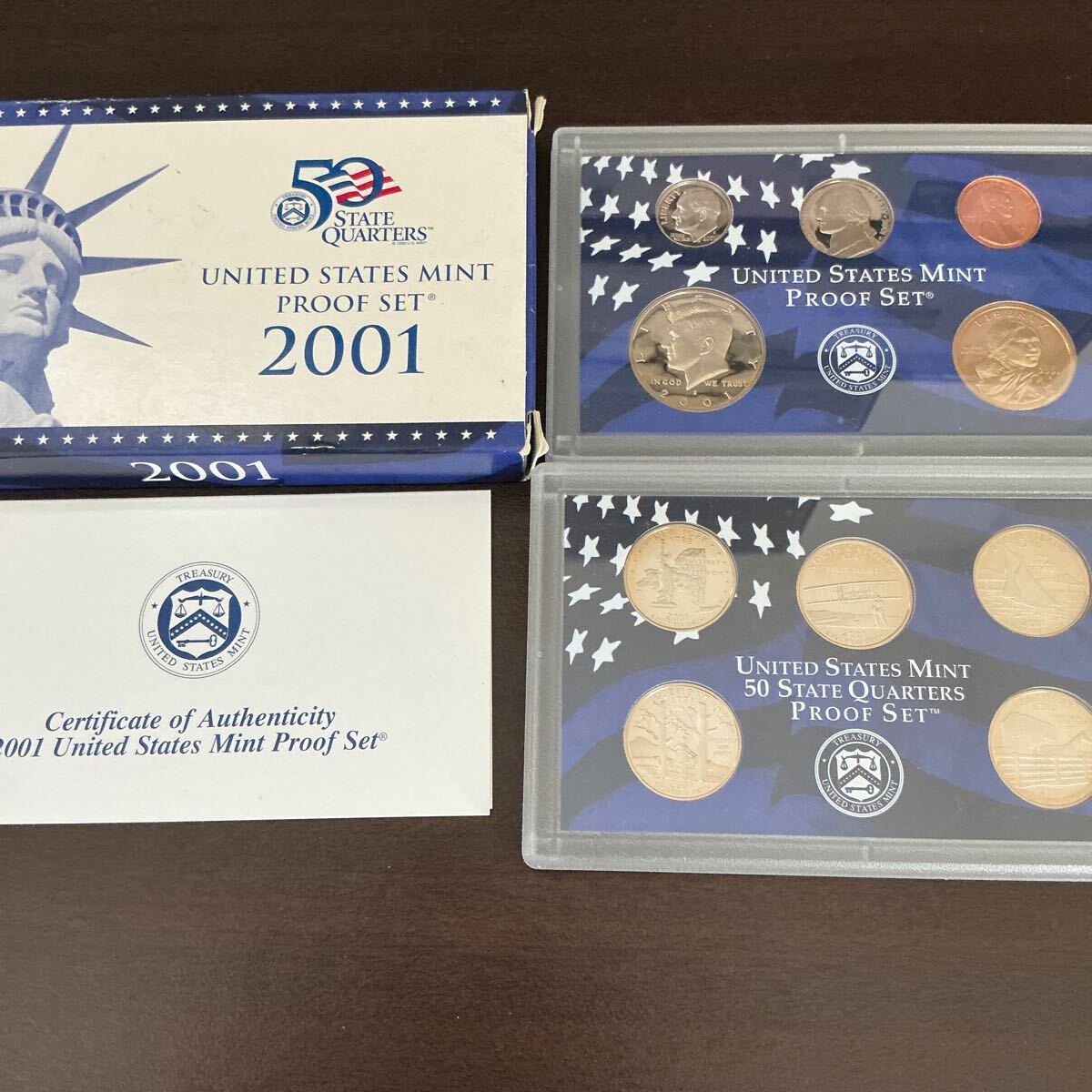 アメリカ-USA. 1999. Silver etc. 25セント(Cent). 50州シリーズ