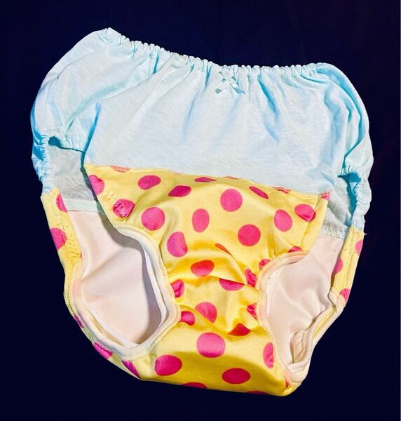 パンツタイプ大人用トレパン レトロ綿パンツ新品L ベビー用水遊びオムツカバー完全防水 インゴムショーツ改 股ダム付 おしめカバー