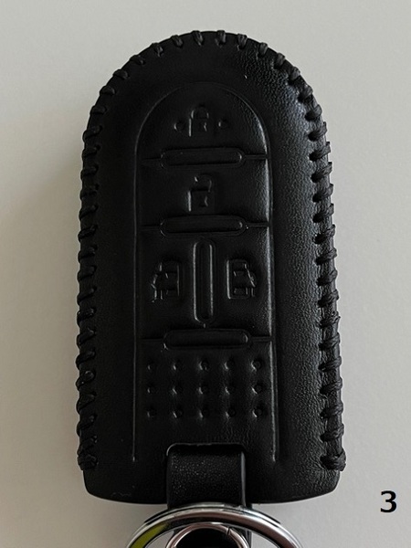 牛革ジャストフィット ウェイク スマートキーケース キャンバス 黒色 3