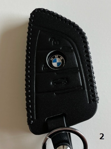 牛革ぴったりフィット BMW Xタイプ スマートキーケース 黒色 2