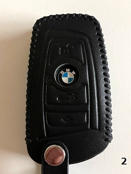 牛革 ジャストフィット BMW スマートキーケース Fシリーズ 黒色 2