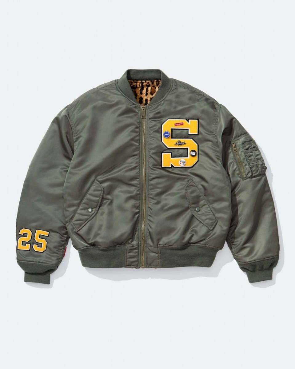 Supreme カーキ リバーシブル MA-1 フライトジャケット ブルゾン 2025年最新】Yahoo!オークション -supreme ma1の中古品・新品