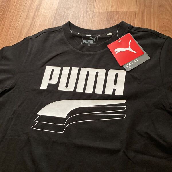 プーマ 半袖 Tシャツ キッズ ジュニア 150サイズ ロゴ 黒 ブラック シンプル 小学生 男の子 ボーイズ PUMA スポーツ コットン素材 綿