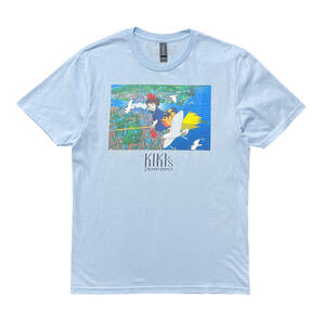 海外版 公式 オフィシャル スタジオジブリ 映画 KIKI'S DELIVERT SERVICE 魔女の宅急便 Tシャツ メンズL 水色 アニメ 宮崎駿 BA4021