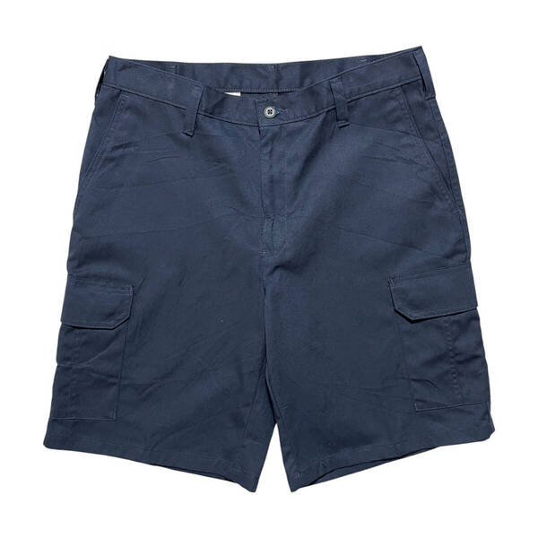 USA 古着 Cintas シンタス コットン/ポリエステル ワークパンツ カーゴショーツ ハーフパンツ W34 ネイビー 半ズボン CE0302