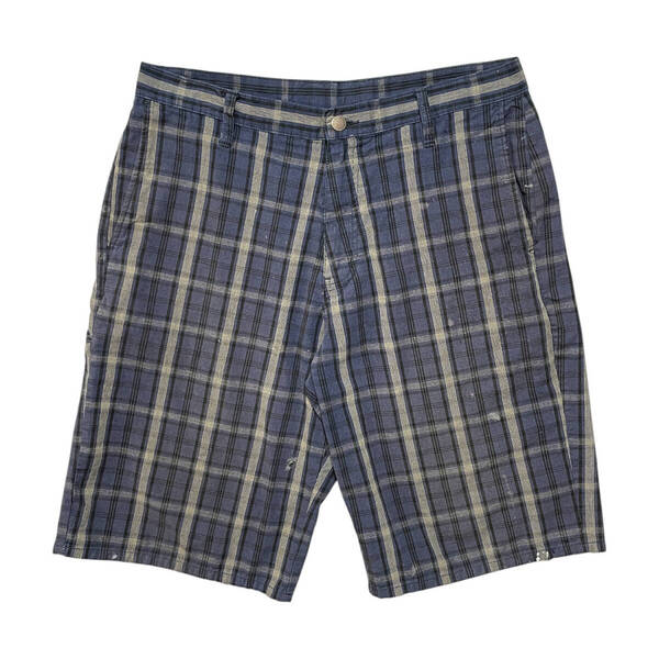 USA 古着 Dickies デッキーズ チェック柄 ハーフパンツ ショーツ ワークパンツ W34相当 チャコール系 半ズボン 半パン CE0310