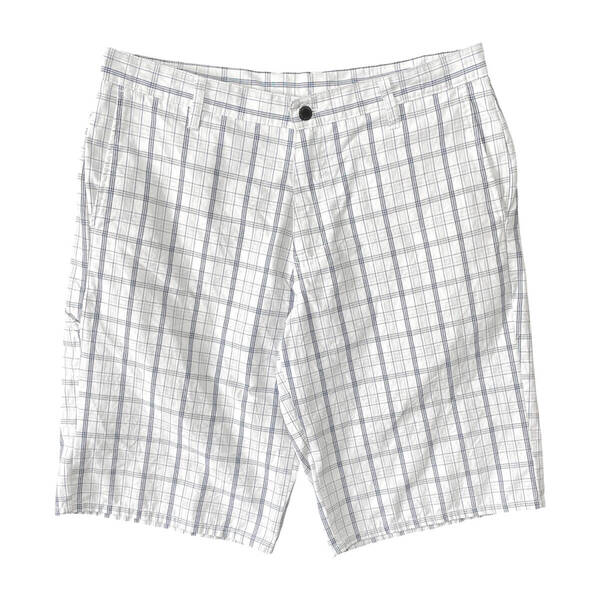 USA 古着 Dickies デッキーズ チェック柄 ハーフパンツ ショーツ ワークパンツ W34 ホワイト 半ズボン CE0320
