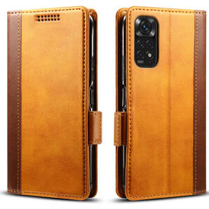 Xiaomi Redmi Note 11 レザーケース●Brown