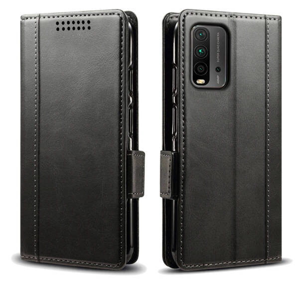 Xiaomi Redmi 9T レザーケース Black●